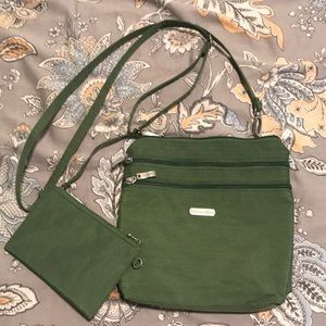 Baggallini olive green crossbody bag with coin purse